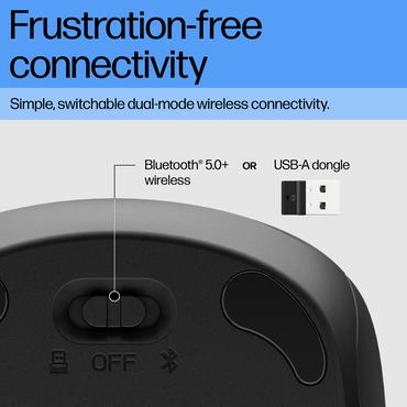 HP 255 - mus - 2.4 GHz, Bluetooth 5.0 - svart