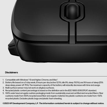 HP 255 - mus - 2.4 GHz, Bluetooth 5.0 - svart