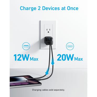 Anker 323 Dual-Port 33W Charger Black Wall Charger