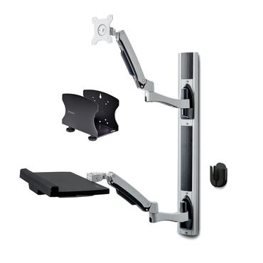 StarTech.com Wall Mount Workstation, VESA Mount For 32" Monitors (22lb/10kg), Fully Articulating Arms For Single Monitor Mount & Keyboard Tray