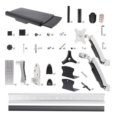 StarTech.com Wall Mount Workstation, VESA Mount For 32" Monitors (22lb/10kg), Fully Articulating Arms For Single Monitor Mount & Keyboard Tray