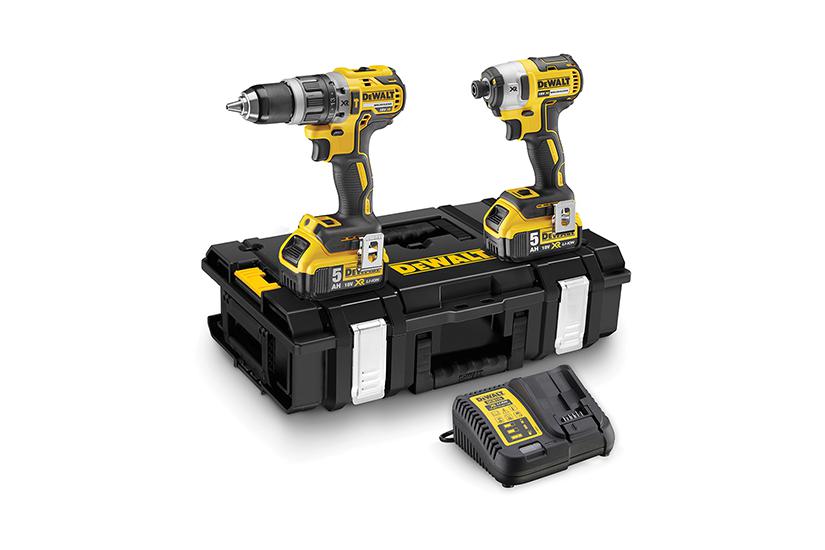 DeWALT DCK266P2 elektrisk skruetr&aelig;kker & slagbor Gul