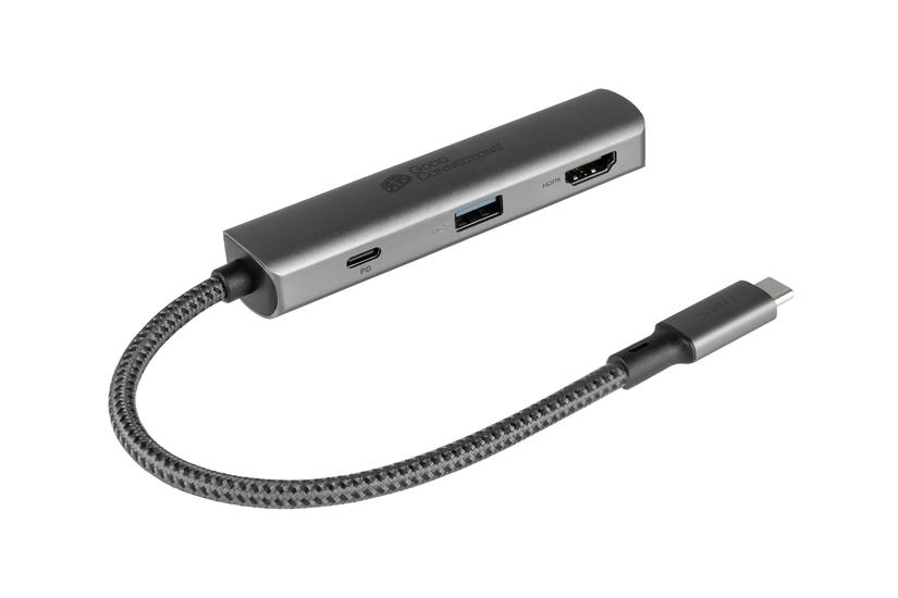 Good Connections USB-C-Hub (3-Port), 1x HDMI 2.0, 1x USB-C&trade; (PD 94W), USB 3.0 A