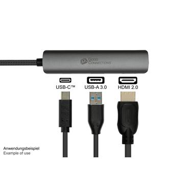 Good Connections USB-C-Hub (3-Port), 1x HDMI 2.0, 1x USB-C&trade; (PD 94W), USB 3.0 A