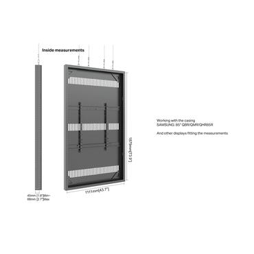 Multibrackets M Pro Series h&ouml;lje - stor - f&ouml;r LCD-display - vajer - svart