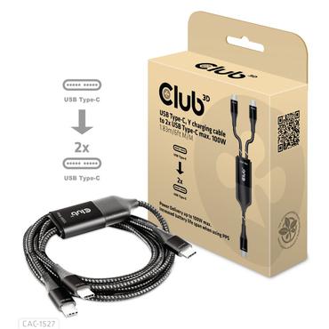 Club 3D - USB typ C-kabel - 24 pin USB-C till 24 pin USB-C - 1.83 m