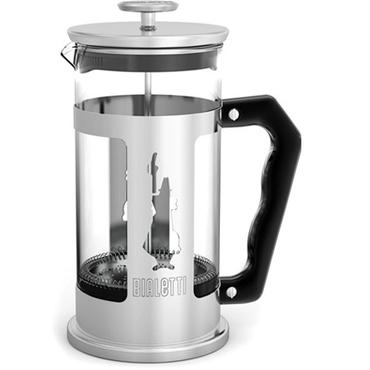 Bialetti French Press 1 L Sort, Sølv, Transparent