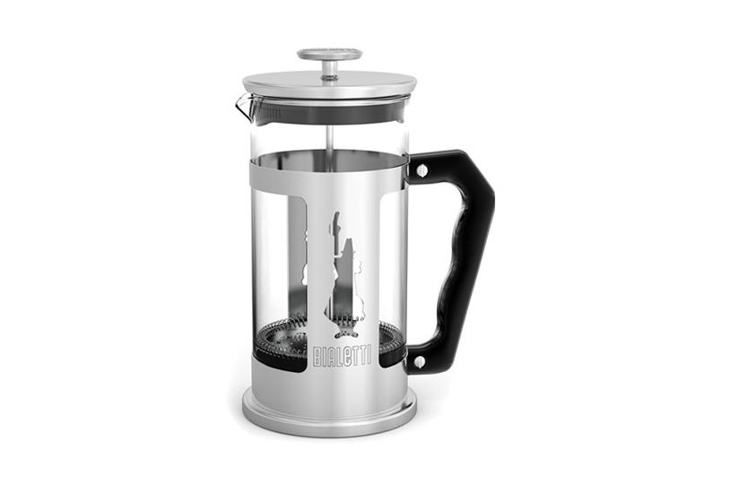 Bialetti French Press 1 L Sort, Sølv, Transparent