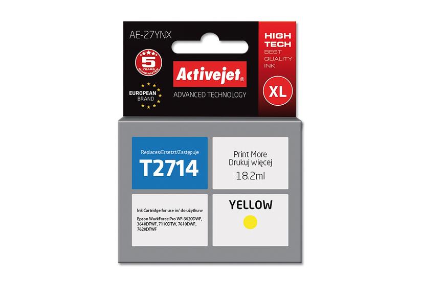 Activejet AE-27YNX Ink (erstatning Epson 27XL T2714; Supreme; 18 ml; gul)