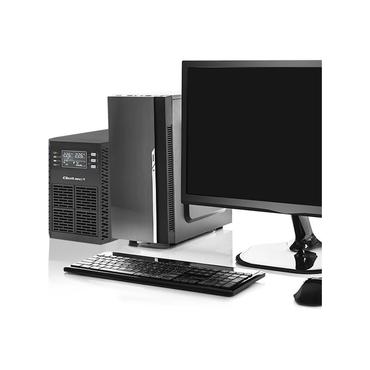 Qoltec - UPS - effektfaktor 1,0, LCD, EPO, online - 1000 Watt - 1000 VA