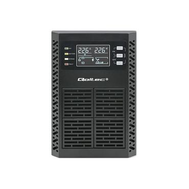 Qoltec - UPS - effektfaktor 1,0, LCD, EPO, online - 1000 Watt - 1000 VA