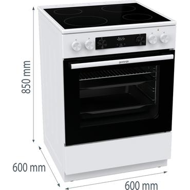 Gorenje Advanced GEC6C40WD - komfur - fritst&aring;ende - hvid