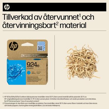 HP Original 924e EvoMore-blækpatron, cyan