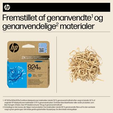 HP Original 924e EvoMore-blækpatron, cyan