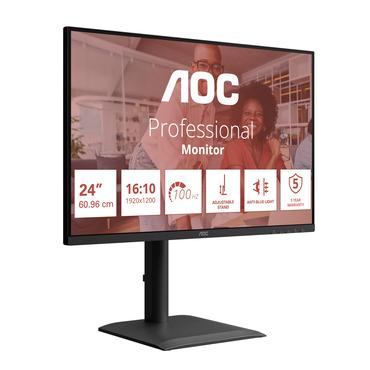 AOC E4 X24E4U computersk&aelig;rm 61 cm (24") 1920 x 1200 pixel Fuld HD LED Sort