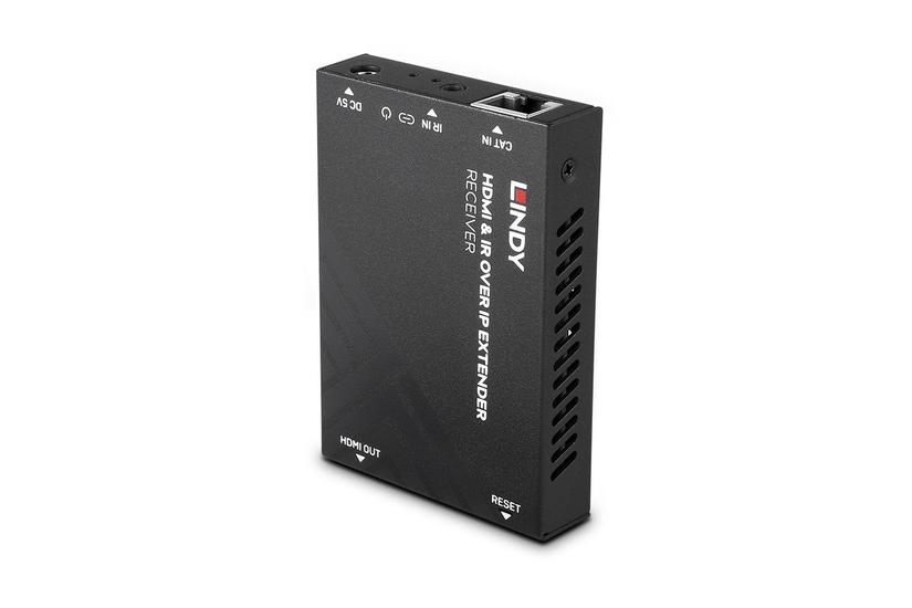 Lindy HDMI & IR &uuml;ber IP Receiver F&uuml;gt einem bestehenden Extendersystem (38398) einen weiteren Receiver zum Aufsetzen gr&ouml;&szlig;erer netzwerkbasierter Signalverteilungs-Szenarien hinzu (38399)