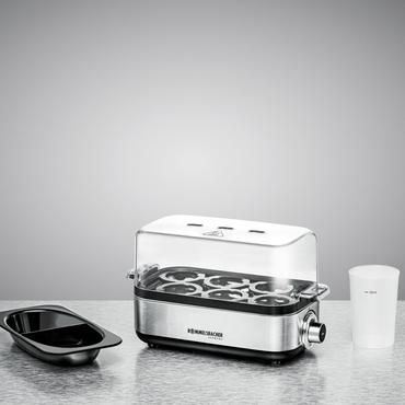 Rommelsbacher ER 600 æggekoger 6 æg 400 W Rustfrit stål, Transparent