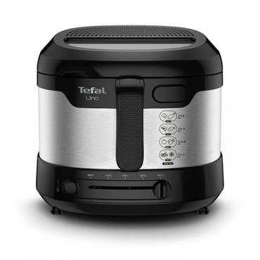Tefal Uno FF215D Enkelt 1,8 L Enkeltstående 1600 W Frituregryde Sort, Rustfrit stål