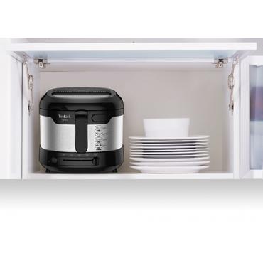 Tefal Uno FF215D Enkelt 1,8 L Enkeltstående 1600 W Frituregryde Sort, Rustfrit stål