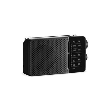 SR-36 Black (Pocket 110) AM/FM Analog Pocket Radio with built-in speaker