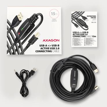 *AXAGON ADR-215B USB 2.0 A-M -> B-M act 15m cabl