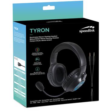 SpeedLink TYRON RGB Gaming Stereo Headset - for PC/PS5/PS4/Xbox Series X/S/Switch/OLED/Lite , black