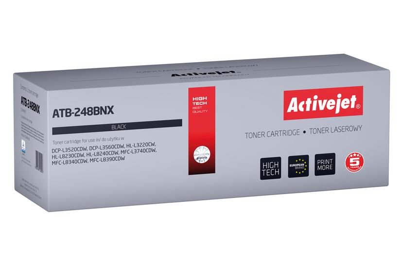 Activejet ATB-248BNX Toner til Brother-printere; Erstatning Brother TN248XLBK; Supreme; 3000 sider; sort)