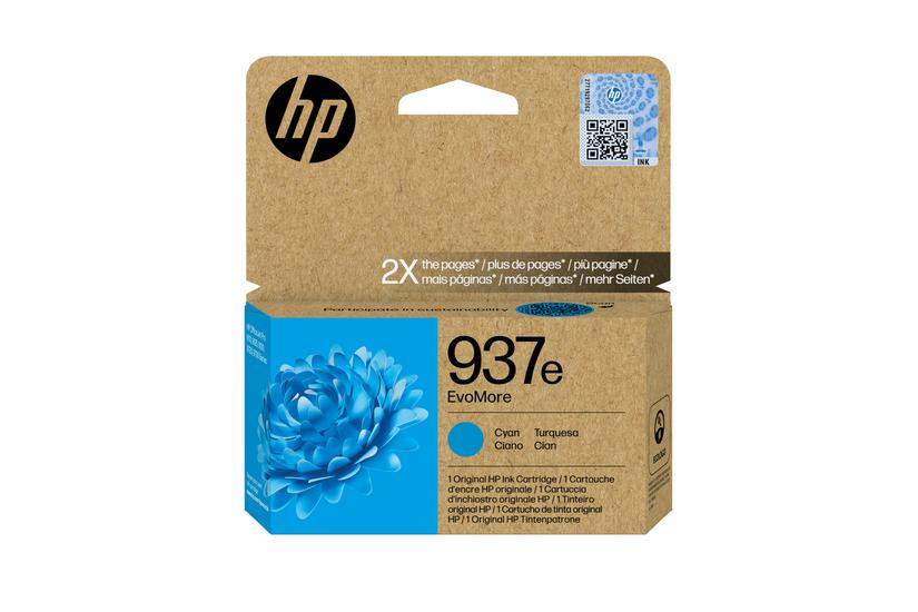 HP Original 937e EvoMore-blækpatron, cyan