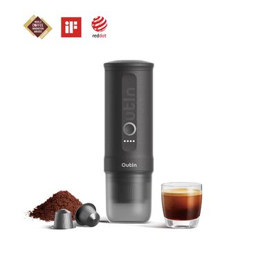 Outin Reskaffemaskin - Malat kaffe, Nespresso Original kapslar - 20 Bar - 7500 mAh - 80 l
