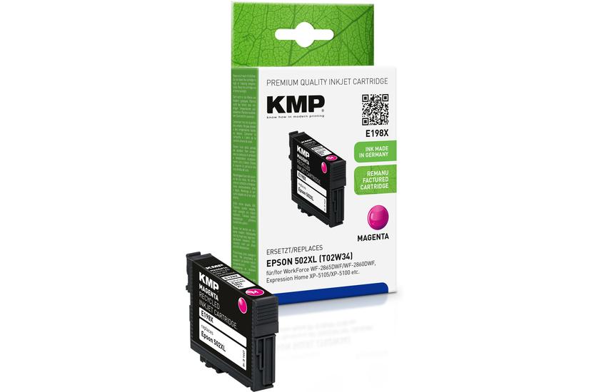 KMP Patron Epson 502XL magenta 470 S. E198X renoverad.
