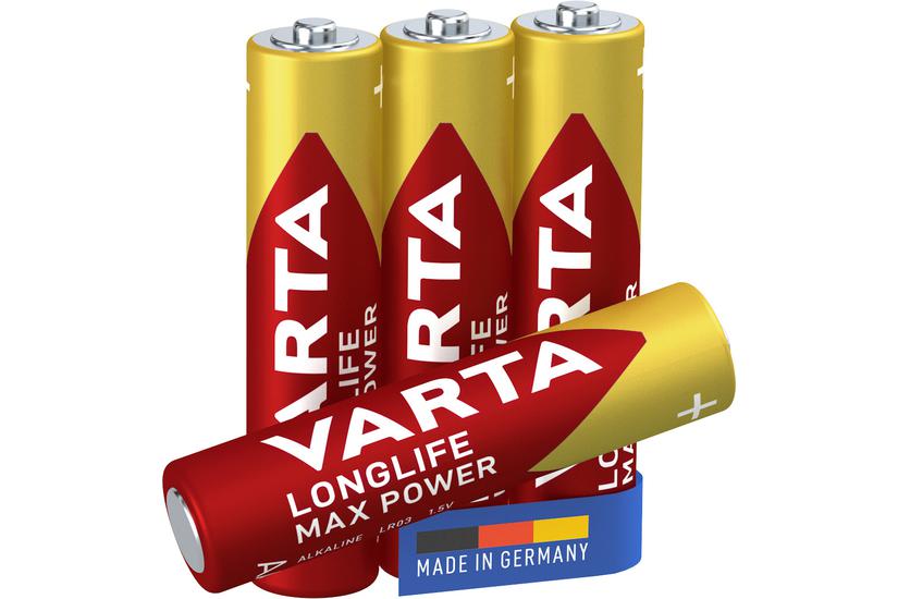 Varta Longlife Max Power 4703 batteri - 4 x AAA - Alkalisk