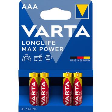 Varta Longlife Max Power 4703 batteri - 4 x AAA - Alkalisk