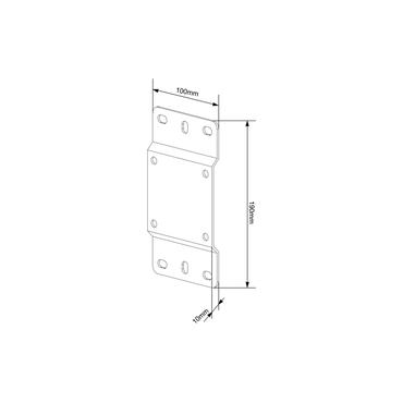 Multibrackets M Pro Series Wallmount Plate Slim Small - monteringskomponent - svart