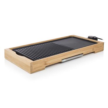Tristar BP-2641 barbecue & grill Bordplade Elektrisk Bamboo, Sort 2200 W