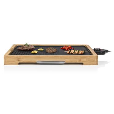 Tristar BP-2641 barbecue & grill Bordplade Elektrisk Bamboo, Sort 2200 W