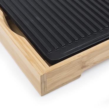 Tristar BP-2641 barbecue & grill Bordplade Elektrisk Bamboo, Sort 2200 W