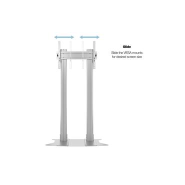Multibrackets M Display Stand 210 Dual Pillar st&auml;ll - f&ouml;r platt panel - silver