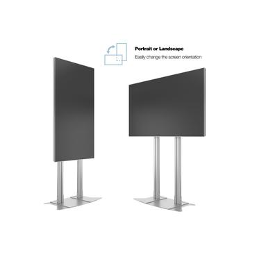 Multibrackets M Display Stand 210 Dual Pillar st&auml;ll - f&ouml;r platt panel - silver