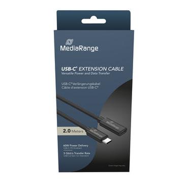 MediaRange MRCS245 USB-kabel USB 3.2 Gen 1 (3.1 Gen 1) 2 m USB C Sort