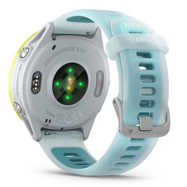 Garmin Forerunner 570 3,56 cm (1.4") AMOLED 47 mm Digital 454 x 454 pixel Berøringsskærm Hvid, Gul Wi-Fi GPS (satellit)