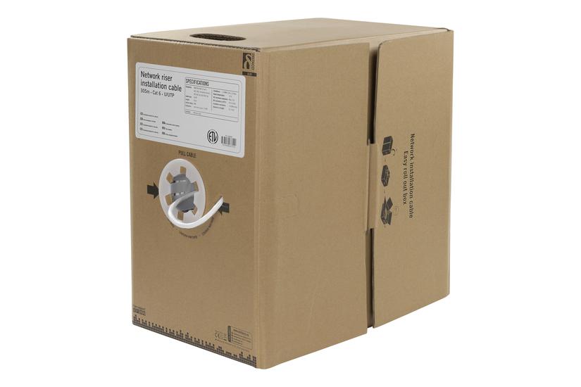 DELTACO bulkkabel - 305 m - vit