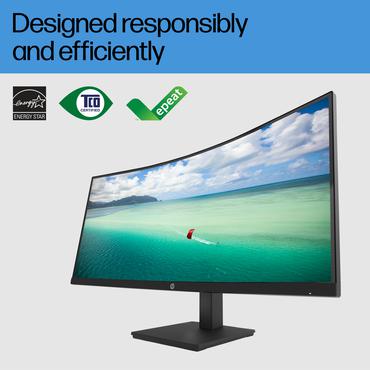 HP P34hc G4 skärm - LED-bakgrundsbelysning - 34" - VA - 5ms - WQHD 3440x1440 vid 60Hz