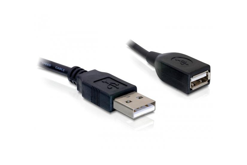 Delock Extension cable USB 2.0 - USB-f&ouml;rl&auml;ngningskabel - USB till USB - 15 cm