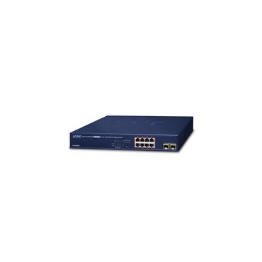 PLANET GS-4210-8P2S netværksswitch Administreret Gigabit Ethernet (10/100/1000) Strøm over Ethernet (PoE) 1U Blå