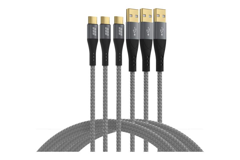 EFB USB-A auf USB-C Kabelset 60W QC 3A 3x2m