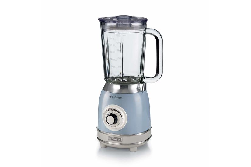 Vintage Glasbecher    (hellblau/creme)