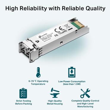 TP-Link TL-SM311LM modul til netværksmodtager Fiberoptisk 1250 Mbit/s mini-GBIC/SFP 850 nm