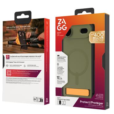 ZAGG Sedona Snap Kickstand mobiltelefon etui 16,5 cm (6.5") Cover Gr&oslash;n