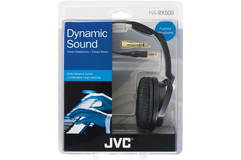 JVC HA-RX500-E Hovedtelefoner Ledningsført Headset Musik Sort, Hvid