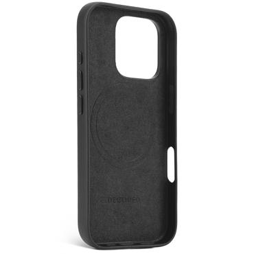 Decoded Leather Backcover - sk&oacute;rzana obudowa ochronna do iPhone 16 Pro kompatybilna z MagSafe (black)